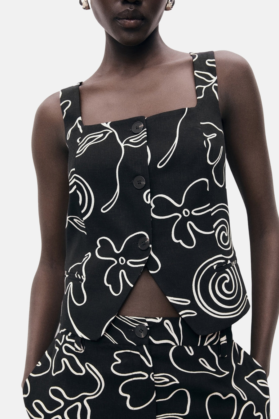 Blouse - Noir - MANGO - 6