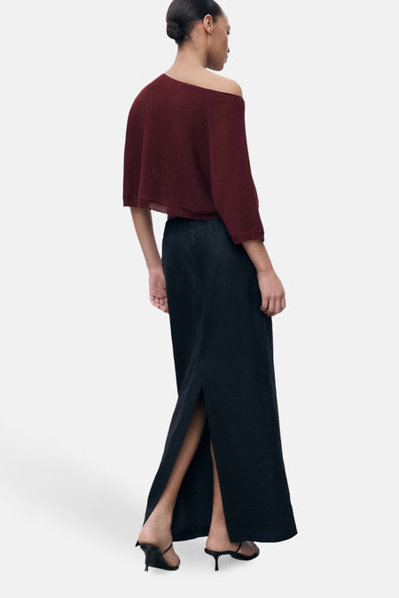 Pull col O Bordeaux - MANGO