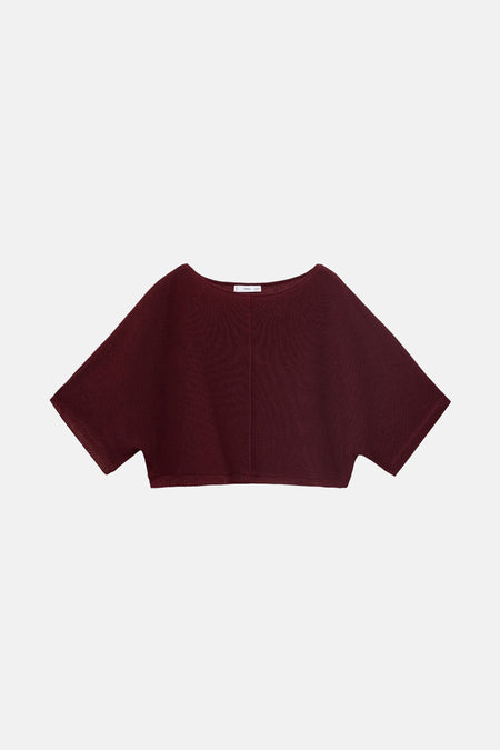 Pull col O Bordeaux - MANGO