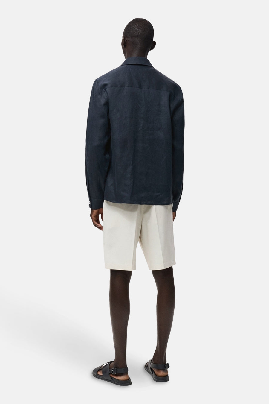 Chemise à manches longues - Bleu foncé - MANGO