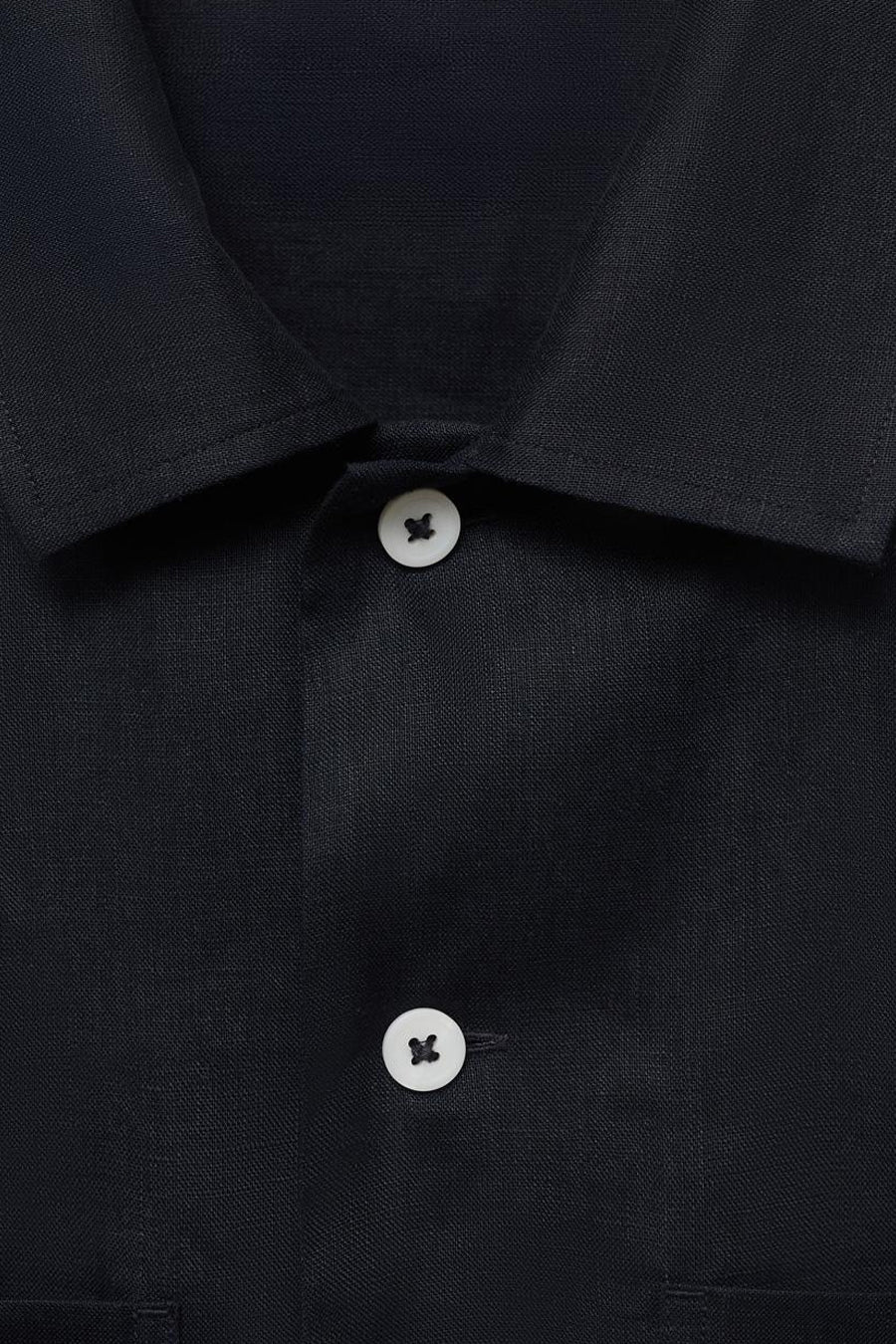 Chemise à manches longues - Bleu foncé - MANGO