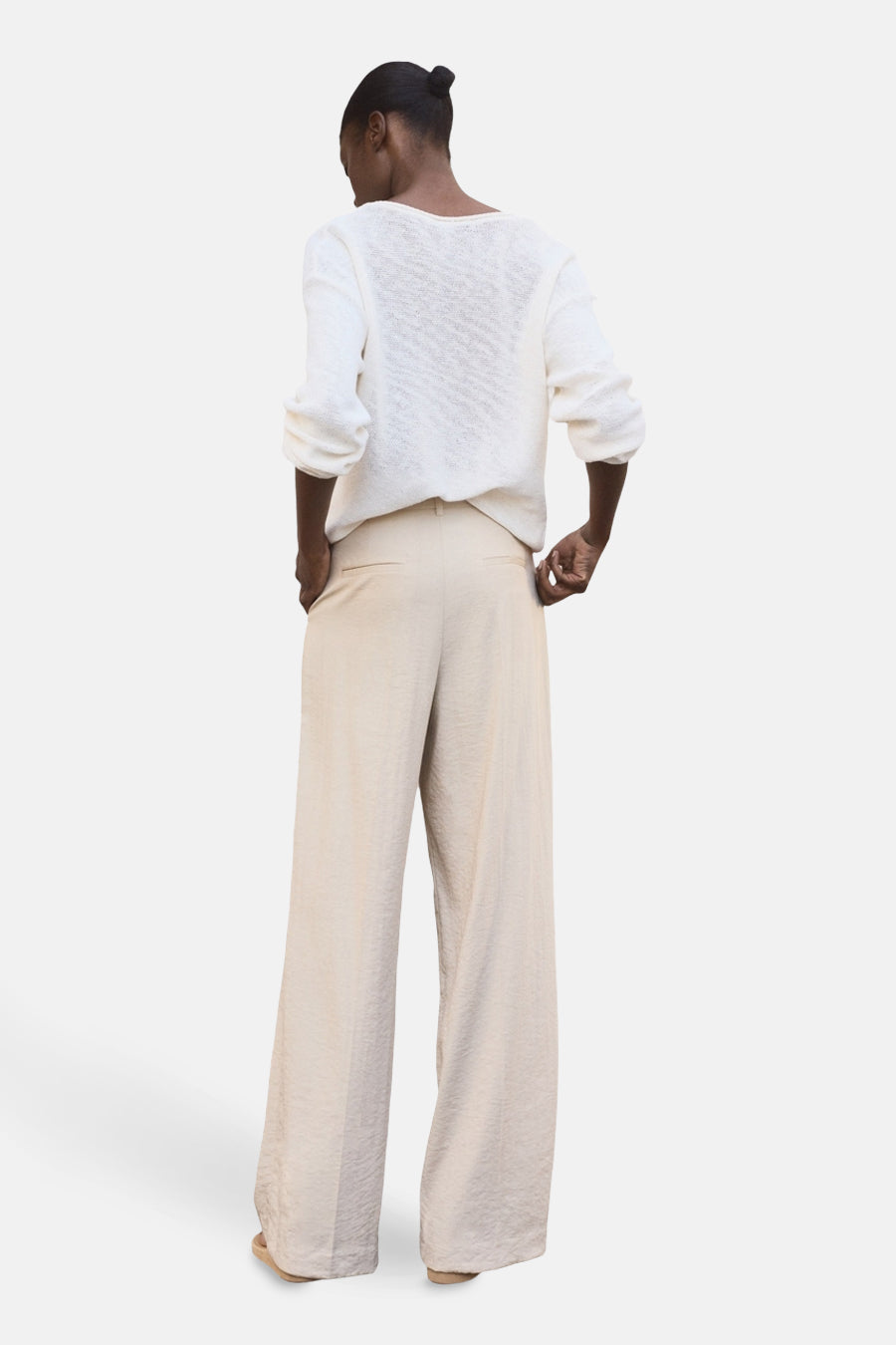 Broek - beige - MANGO - 3