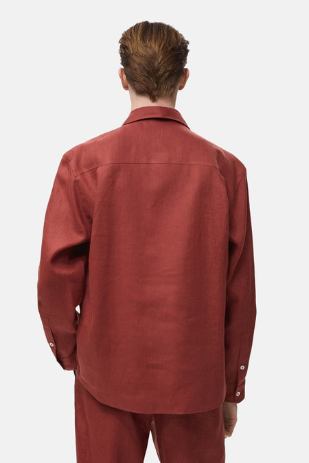 Chemise à manches longues - rouge