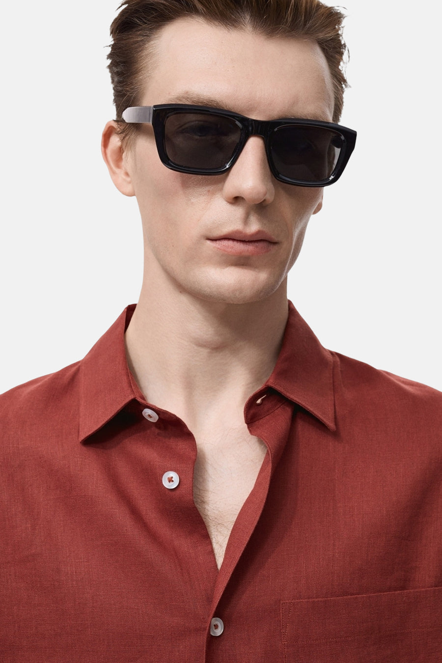 Chemise à manches longues - rouge - MANGO