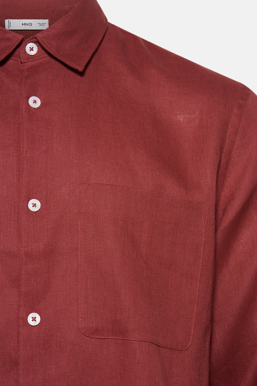 Chemise à manches longues - rouge - MANGO