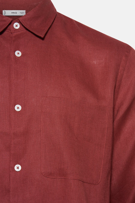 Chemise (manches longues) Rouge - MANGO