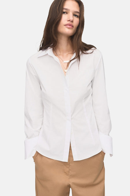 Chemise à manches longues - blanc