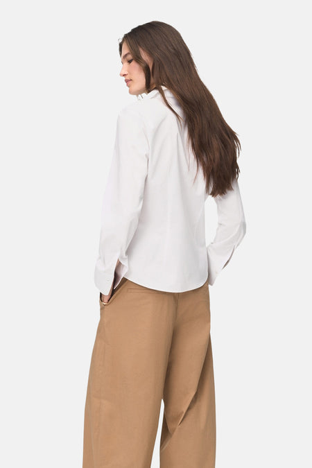 Chemise à manches longues - blanc