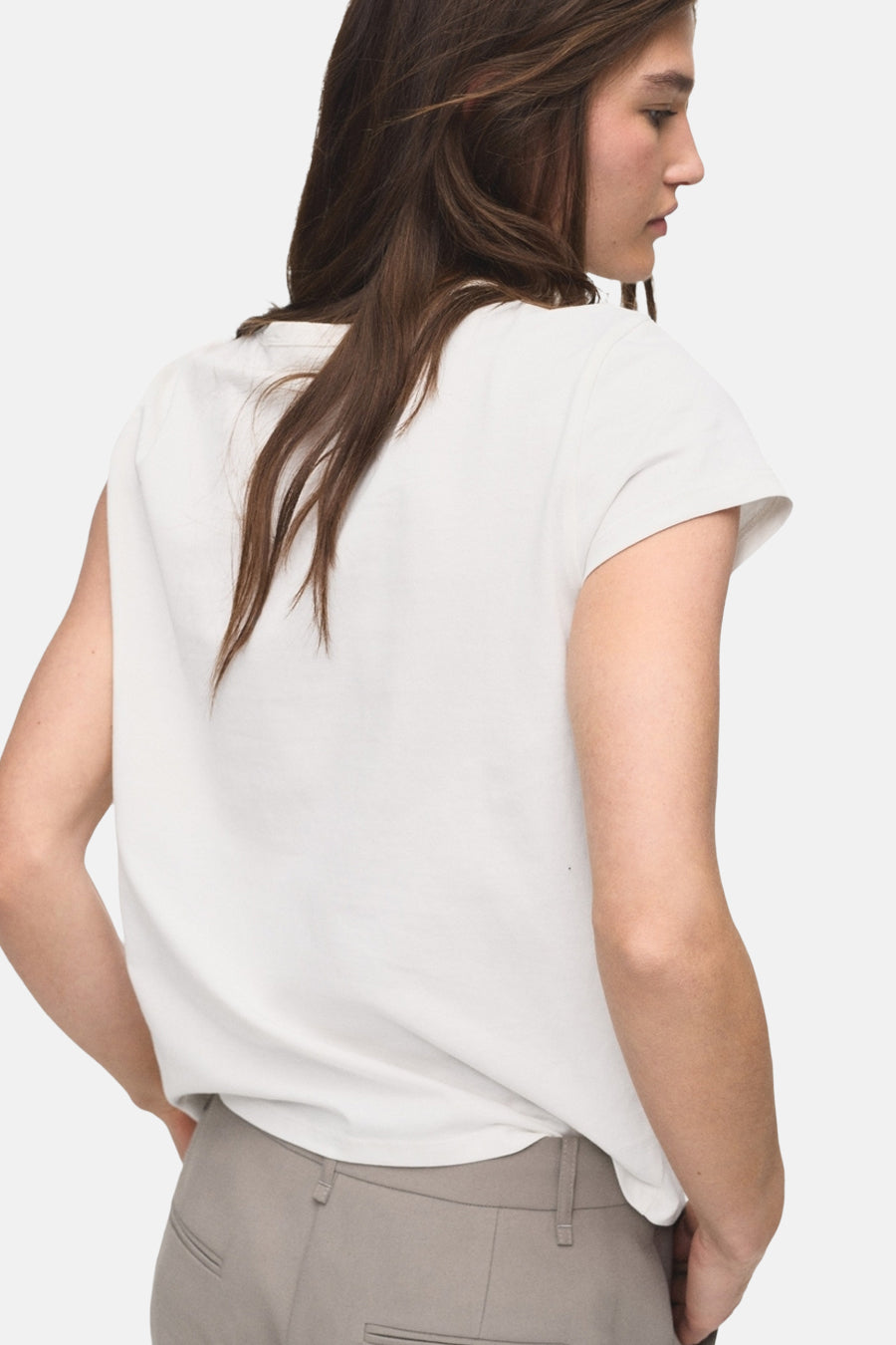 T-shirt met korte mouwen - Wit - MANGO - 3