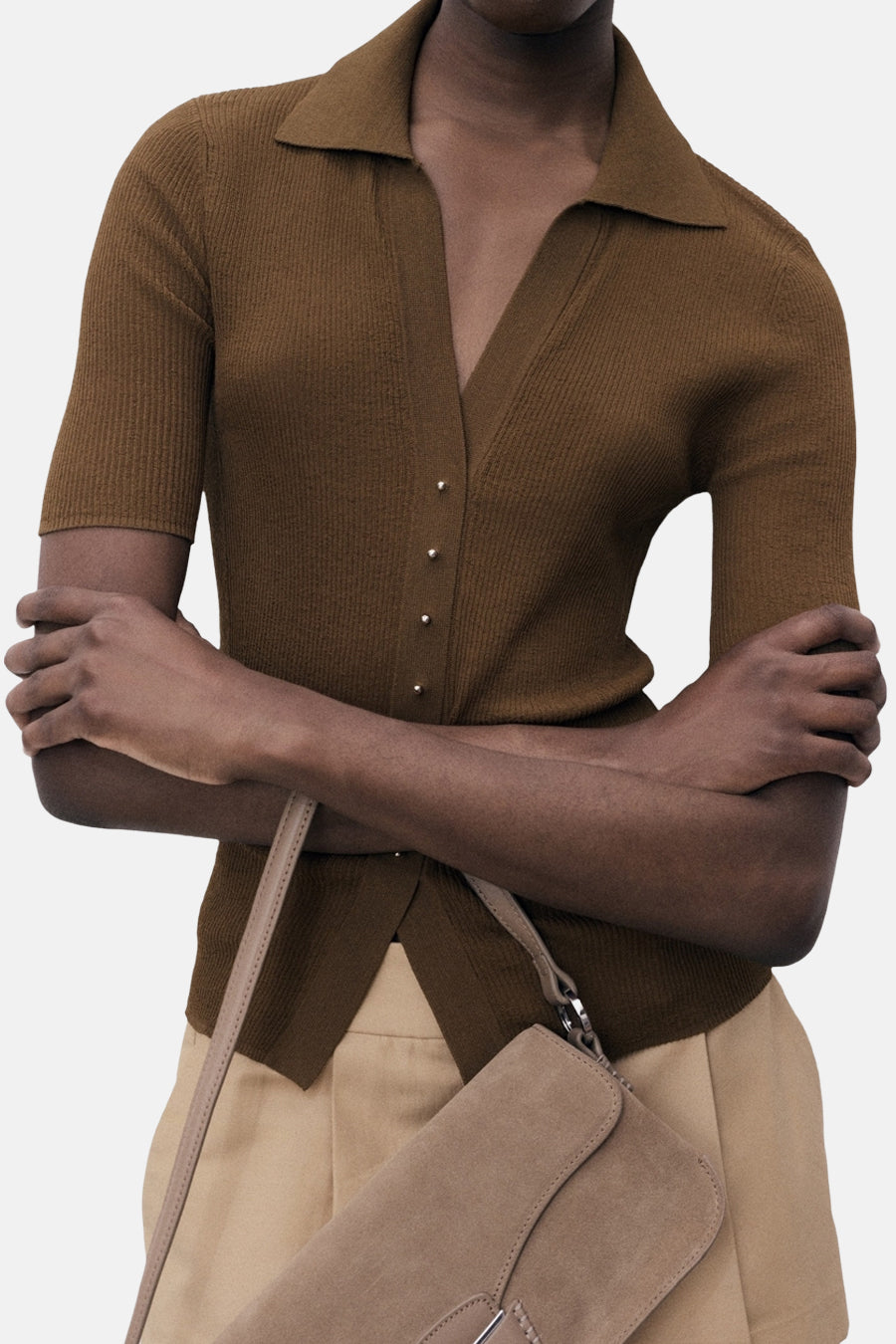 Polo met korte mouwen - Kaki - MANGO - 5