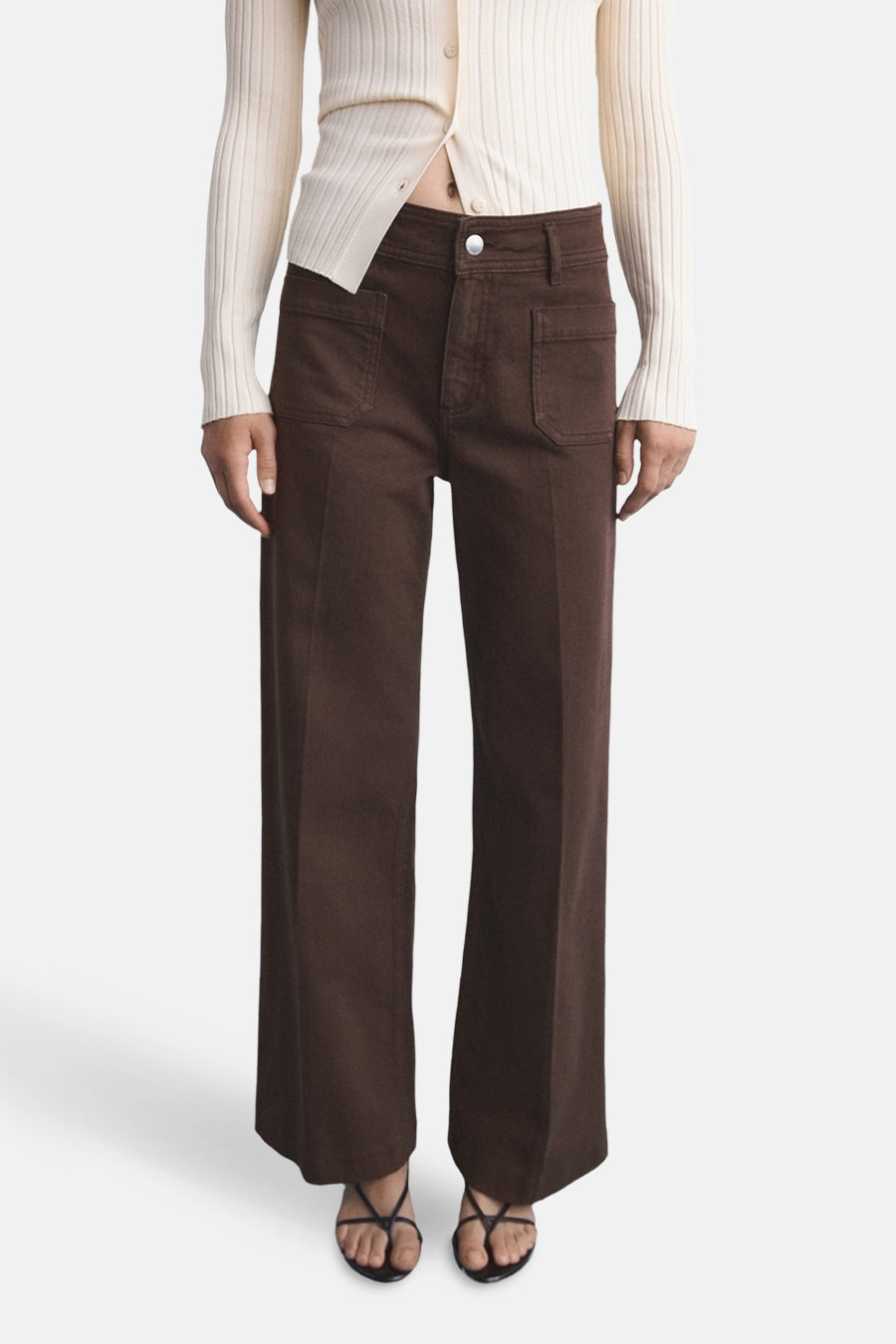 Colored jeans - bruin - MANGO