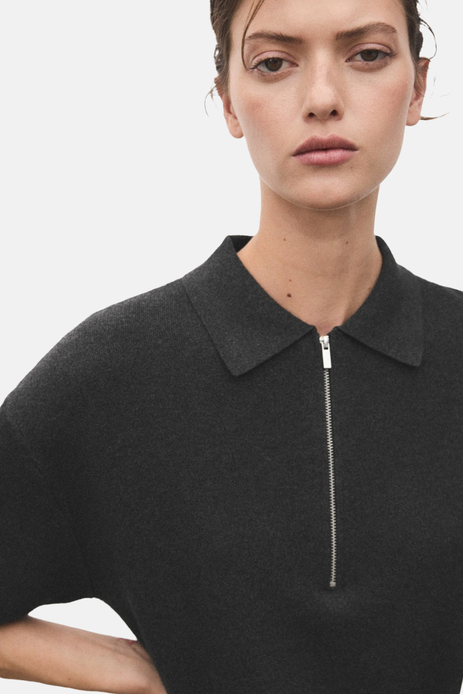 Kleedje met korte mouwen - grijs - MANGO