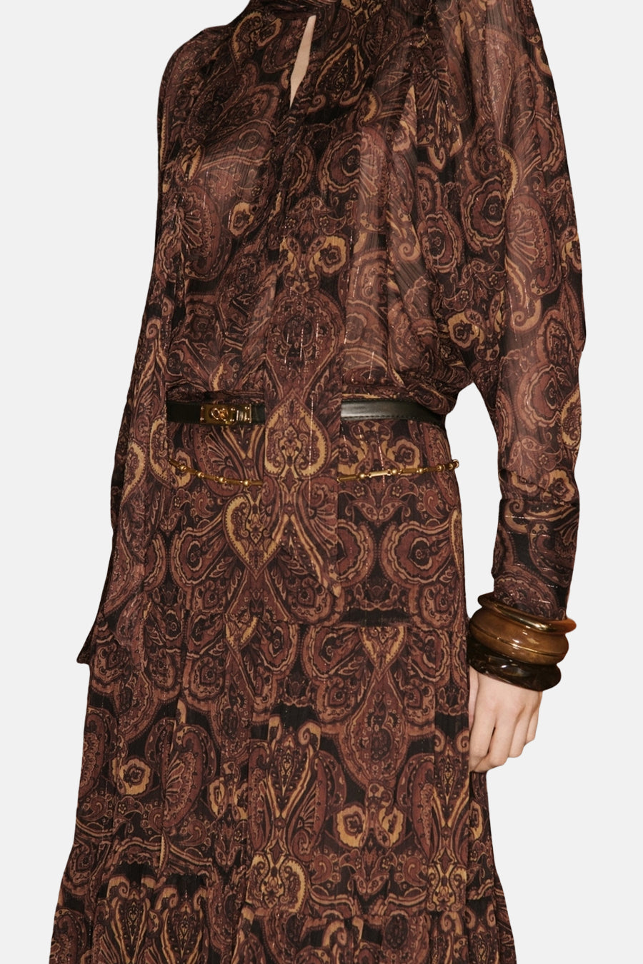 Blouse à manches longues - Brun - MANGO