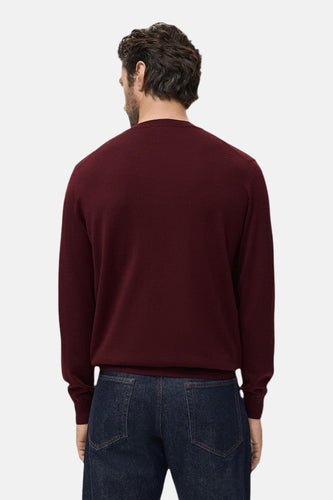 Pull met ronde hals - bordeaux - MANGO