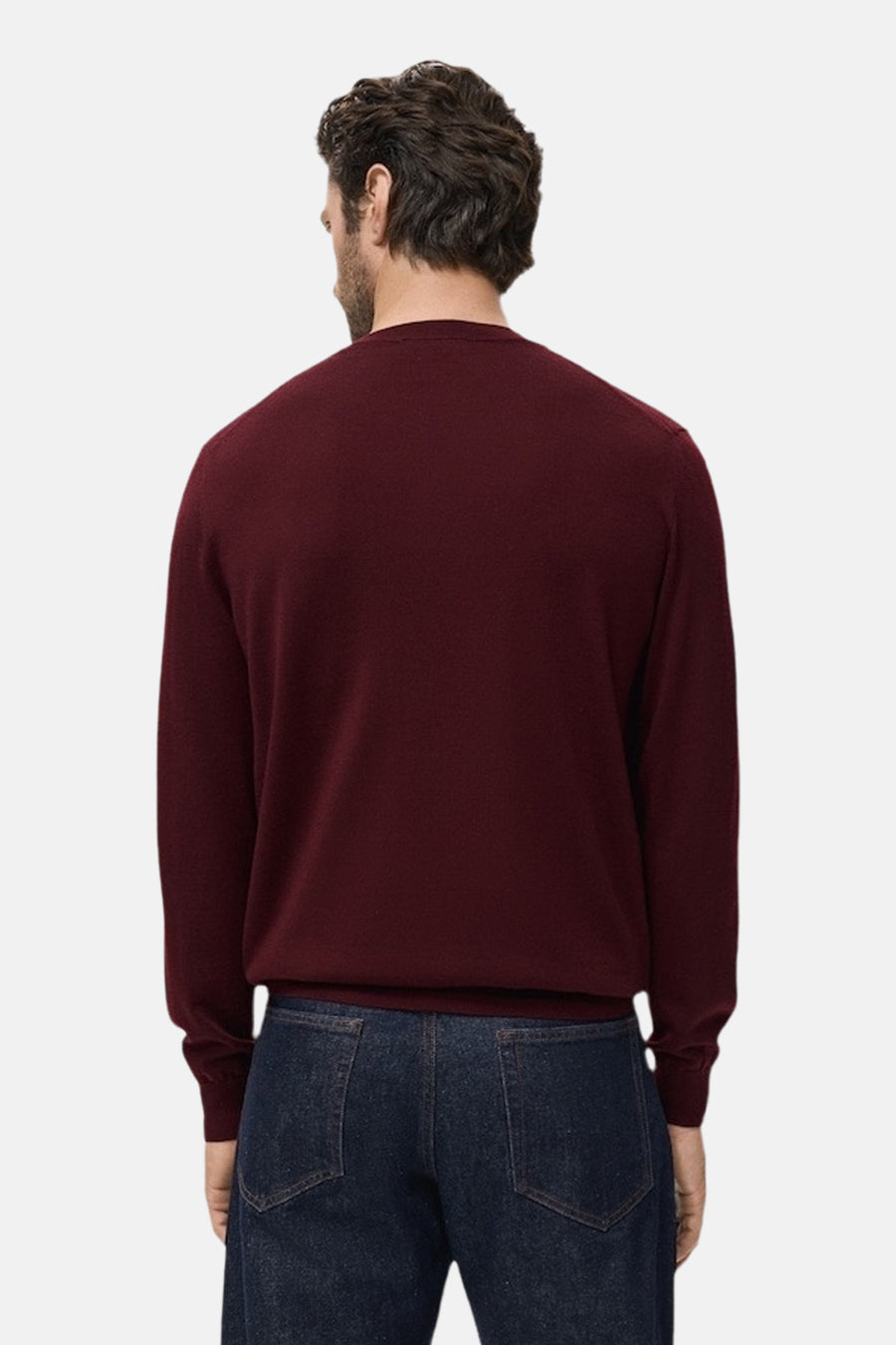 Pull met ronde hals - bordeaux - MANGO
