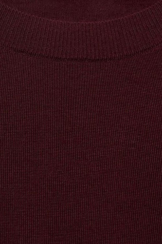 Pull met ronde hals - bordeaux - MANGO