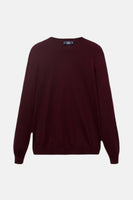 Pull met ronde hals - bordeaux
