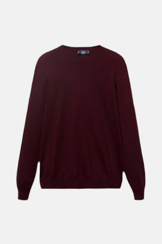 Pull met ronde hals - bordeaux - MANGO