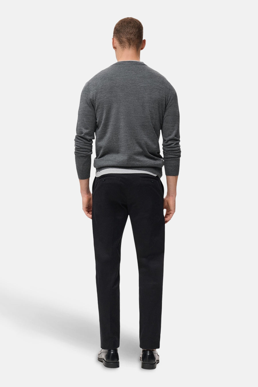 Pull met ronde hals - grijs - MANGO - 3