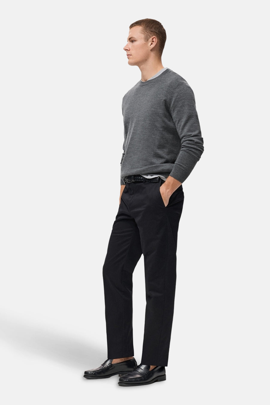 Pull met ronde hals - grijs - MANGO - 5