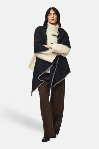 Wintersjaals zwart - PIECES®