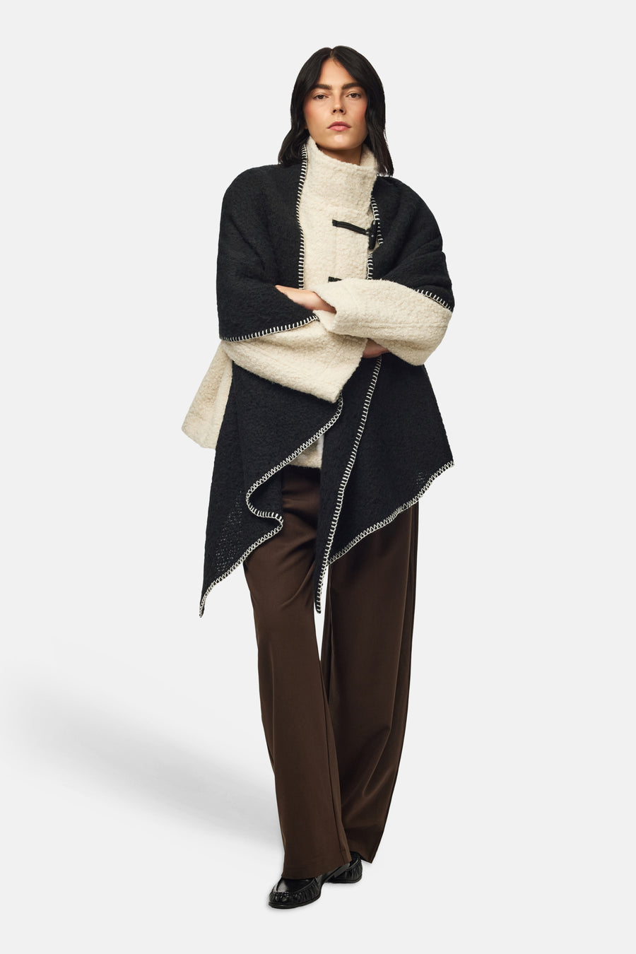Wintersjaals zwart - PIECES®