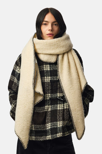 Wintersjaals ecru - PIECES®
