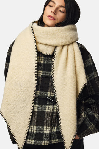 Wintersjaals ecru - PIECES®