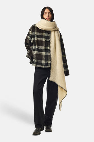 Wintersjaals ecru - PIECES®