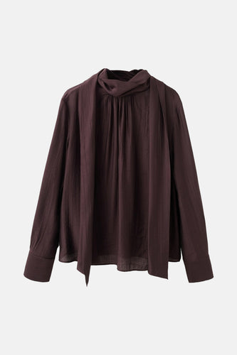 Blouse à manches longues - brun - MANGO