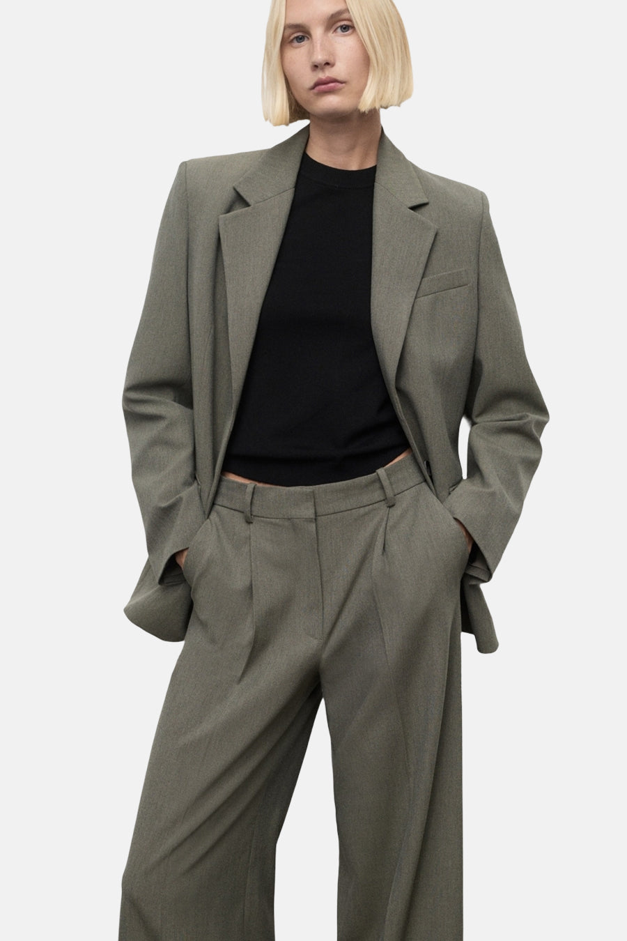 Broek - green - MANGO - 4