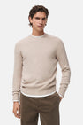 Pull met ronde hals - beige