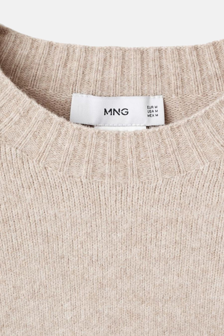 Pull met ronde hals - beige - MANGO
