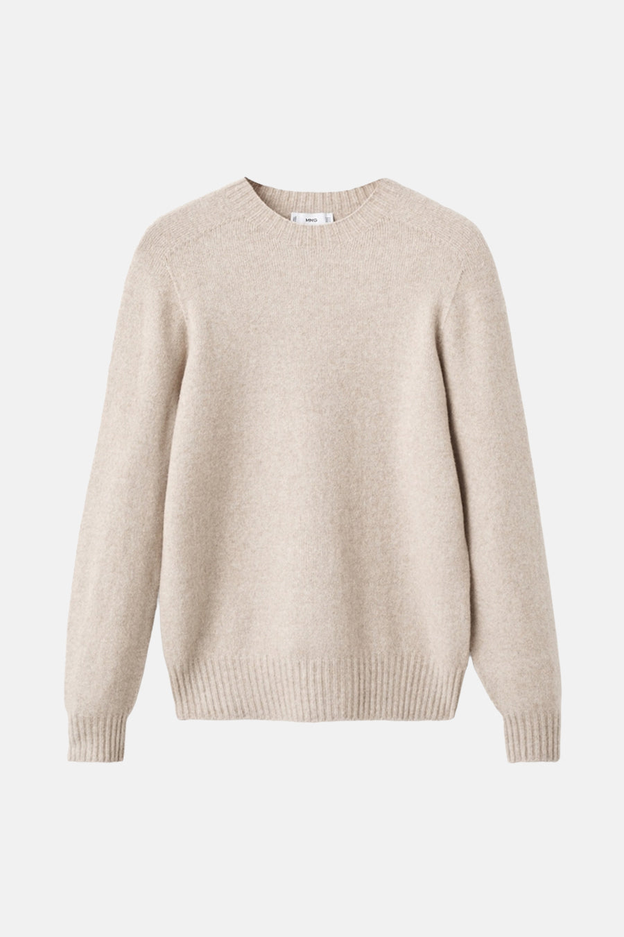 Pull met ronde hals - beige - MANGO