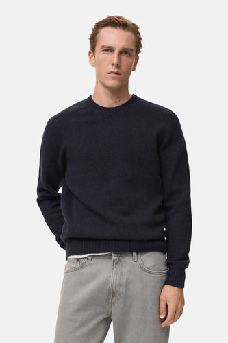 Pull met ronde hals - Donkerblauw - MANGO