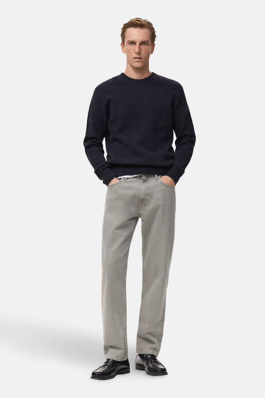 Pull met ronde hals - Donkerblauw - MANGO