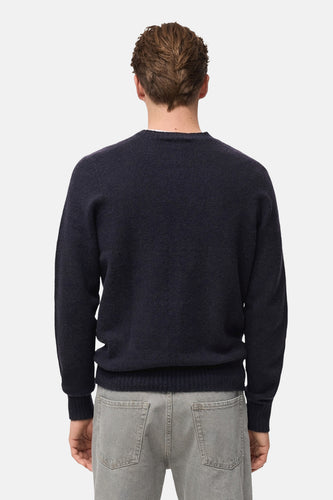 Pull met ronde hals - Donkerblauw - MANGO