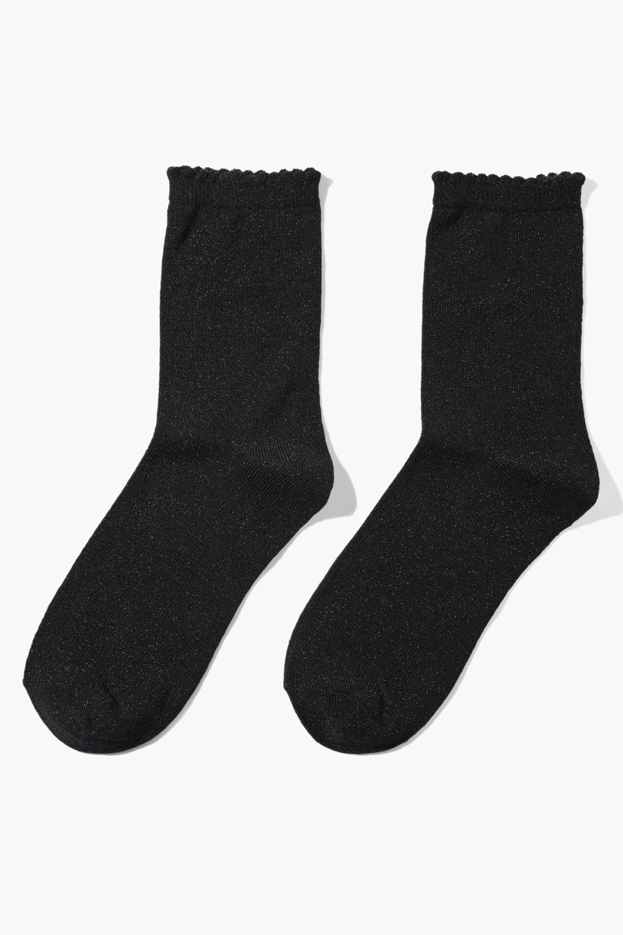 Zwarte sokken van PIECES®, met glitterdetails en geribbelde boorden.