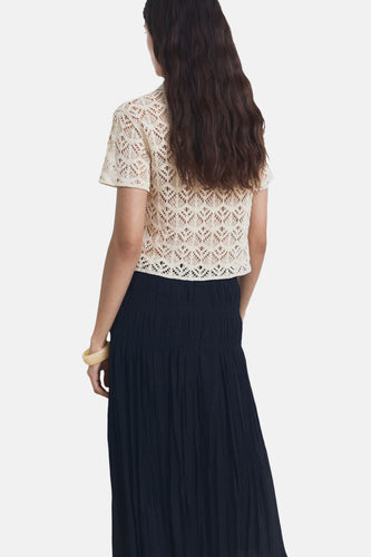 Pull à col rond - beige - MANGO