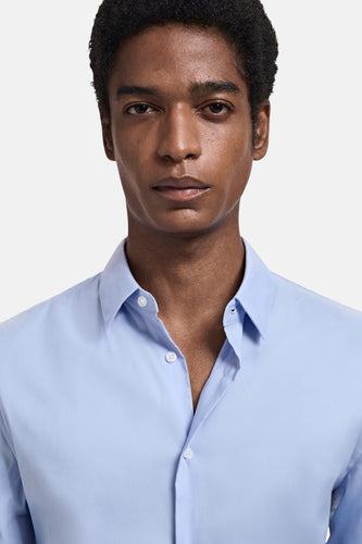 Hemd met lange mouwen - blauw - MANGO