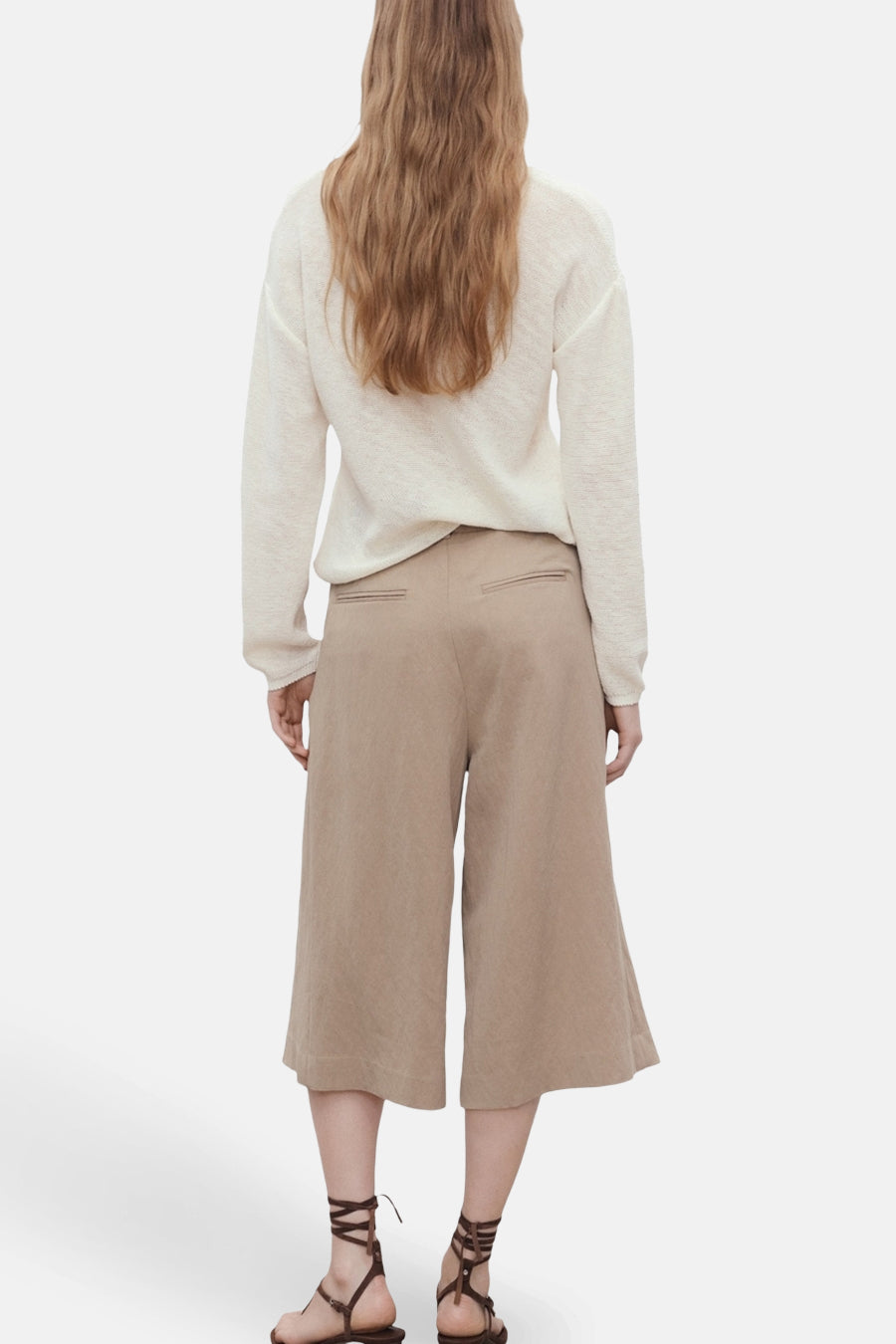 Pull met V-hals - wit - MANGO