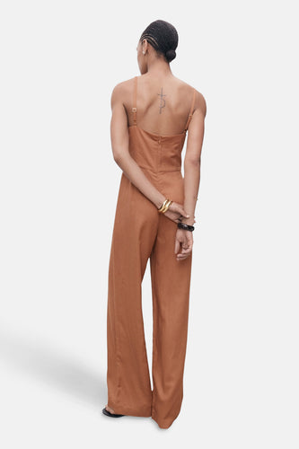 Jumpsuit - bruin - MANGO