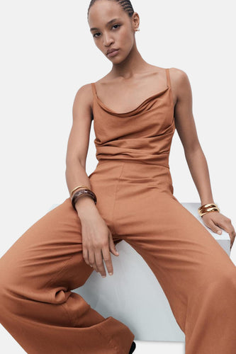 Jumpsuit - bruin - MANGO