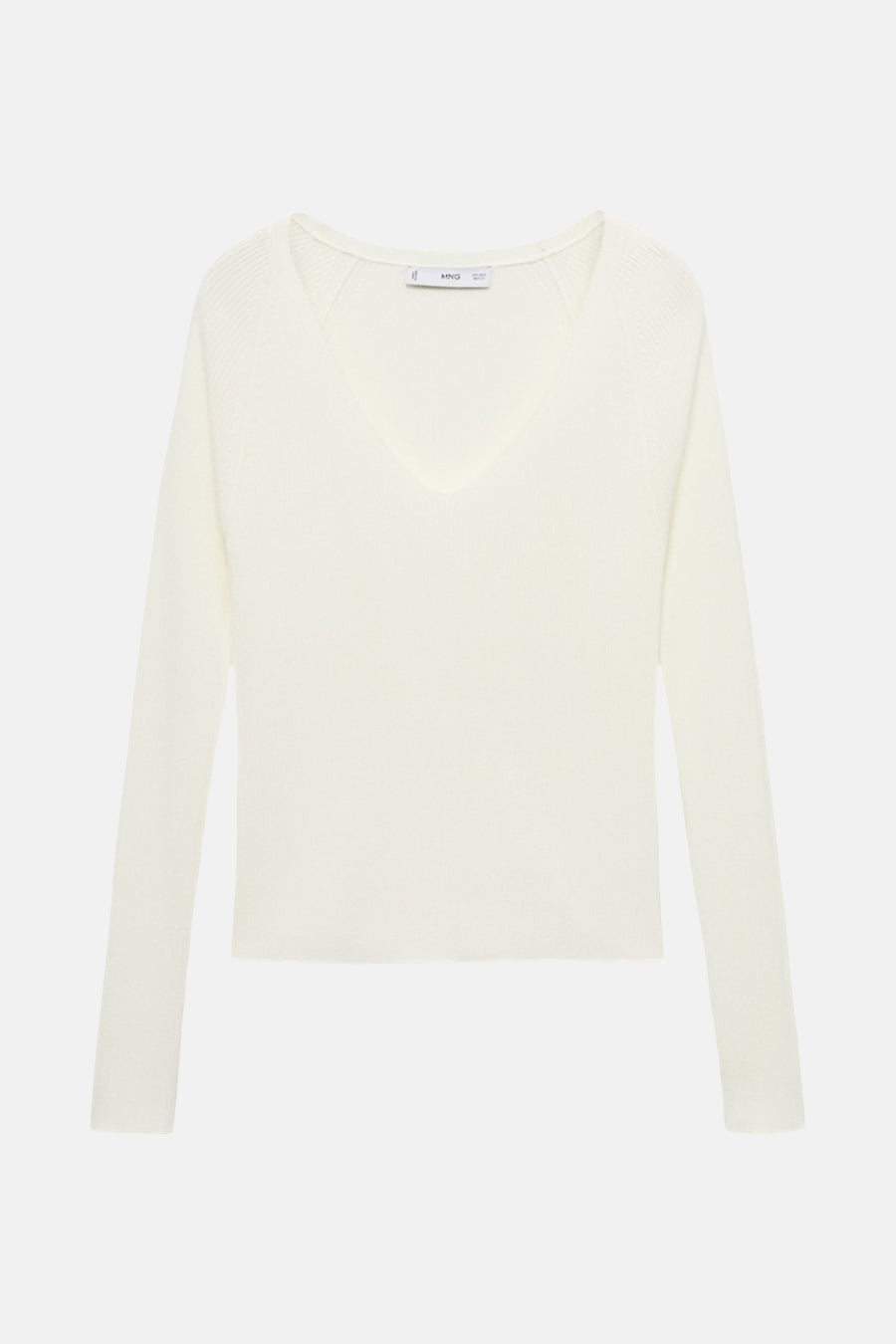 Pull met ronde hals - wit - MANGO - 5