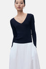 Pull met ronde hals - blauw