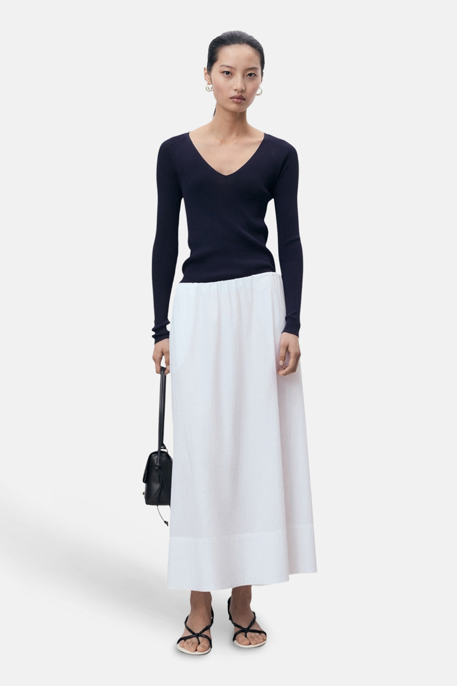 Pull met ronde hals - blauw