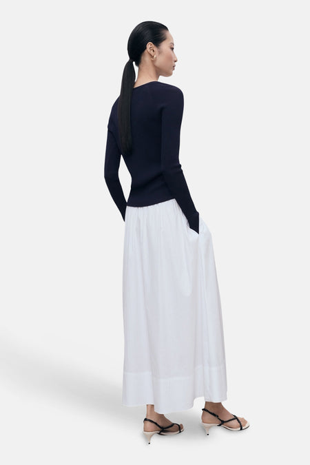 Pull met ronde hals - blauw