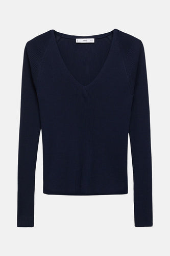 Pull met ronde hals - blauw - MANGO - 5