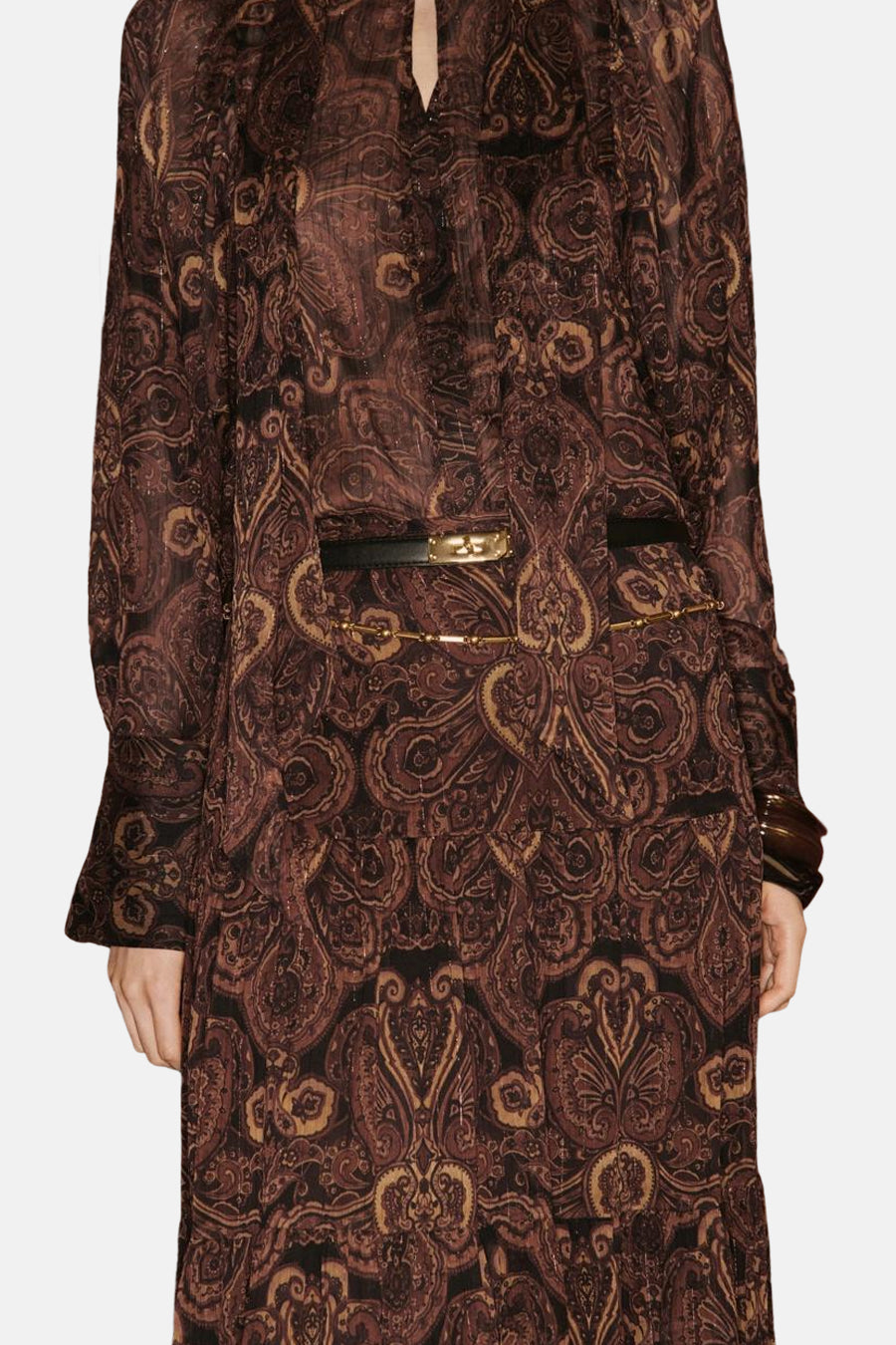 Jupe longue - Brun - MANGO