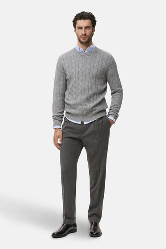 Pull à col rond - gris - MANGO